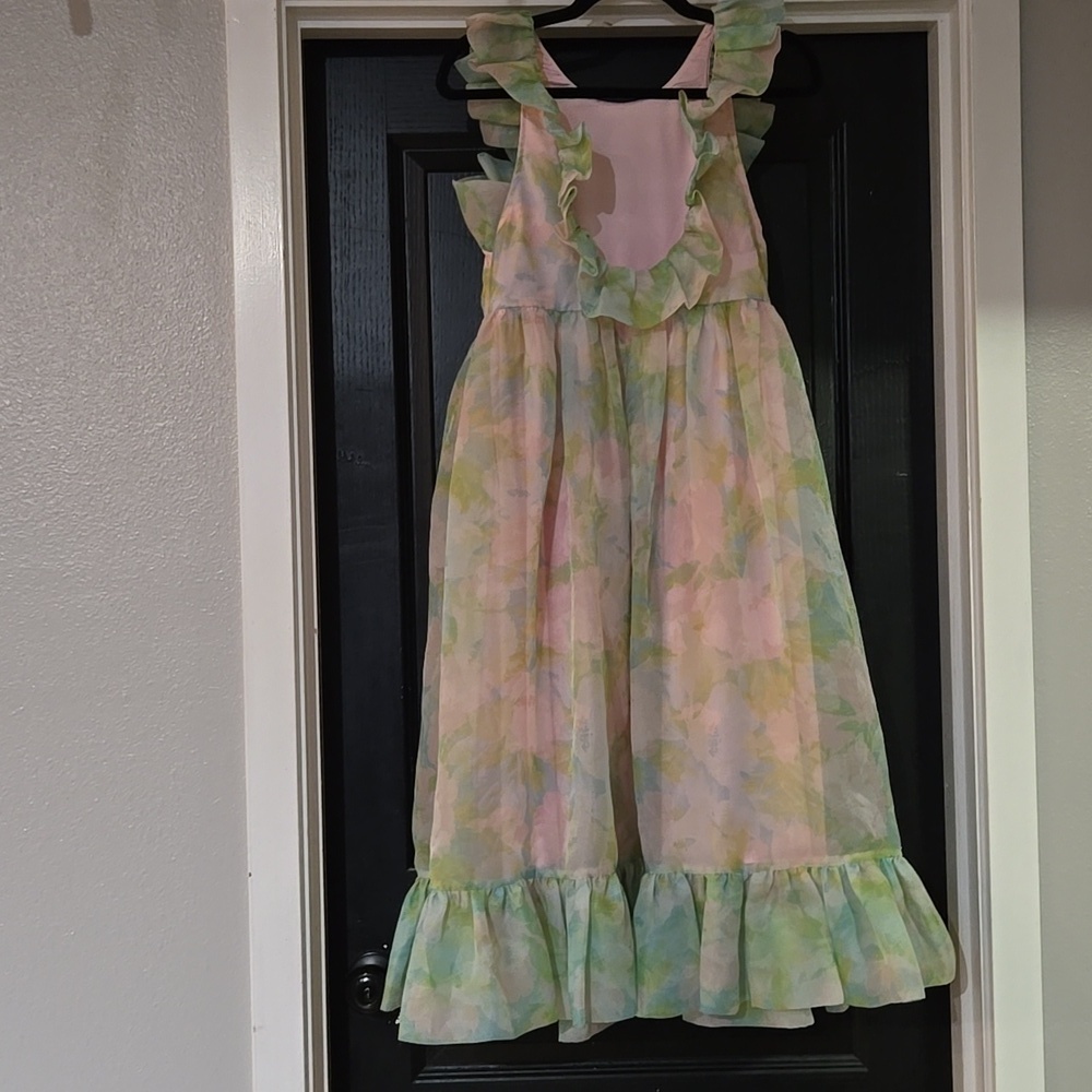 Selkie x Maison Amory Pastel Paints Ruffle Romance Dress Size Medium - Picture 2 of 10